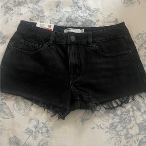 GARAGE BLACK TAILLE BASSE JEAN SHORTS